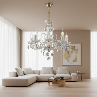 Kron Żyrandole Lampa Plafonniery Oprawy Lampy Cristal Éclairage Bohemia