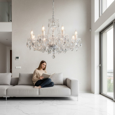 Świecznik Kron Lampa Lampy kryształowe Lampy Oświetlenie klosz do światła Bohemia