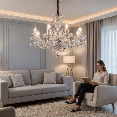 kryształowa żyrandol lampa wisząca Lampa sufitowa Bohemia Lampa