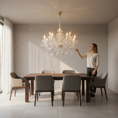 Klasyczna Lampa sufitowa Oświetlenie kryształowe New Bohemia Lampa żyrandol