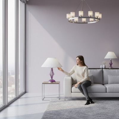 Lampa kryształowa lampa biurowa Tabela Elite Bohemia stopka Stolik nocny Nowość