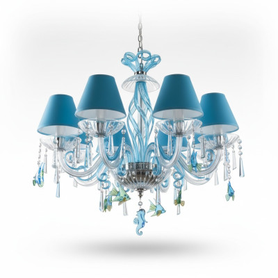Blue Lampa sufitowa Lights Design żyrandol Lampy żyrandol kryształ