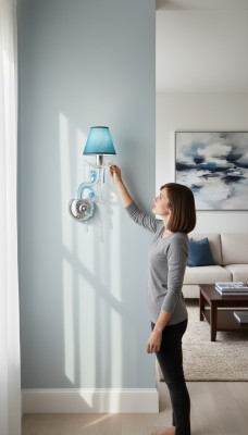 Lampa ścienna Bohemia niebieska żyrandol Lampa Lampenwelt kinkiet Lampy