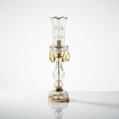 Lampa stołowa Tabela Lampa żyrandol kryształowy Antyk w stylu Lampa Leuchten Lampy