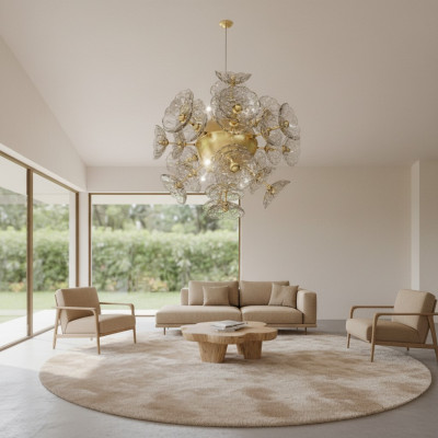 Sufitowa lampa wisząca Lampa sufitowa żyrandol Elite Bohemia Flower Nine