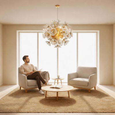 Elite żyrandol Bohemia Flower Lampa sufitowa Żyrandol Oświetlenie