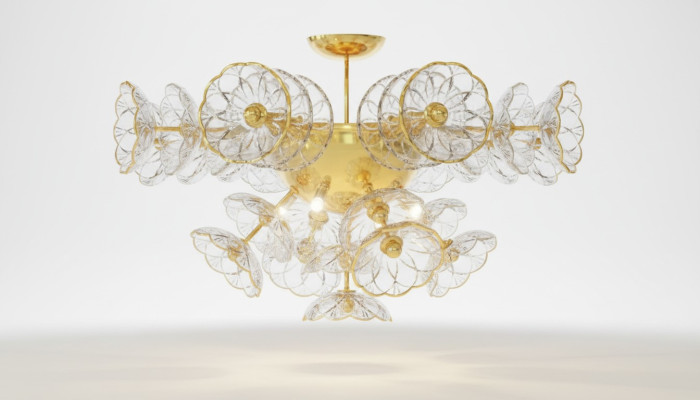 Projekt Żyrandol Bohemia Lampa Złota Krystaliczna Lampy Lampy Sufitowe