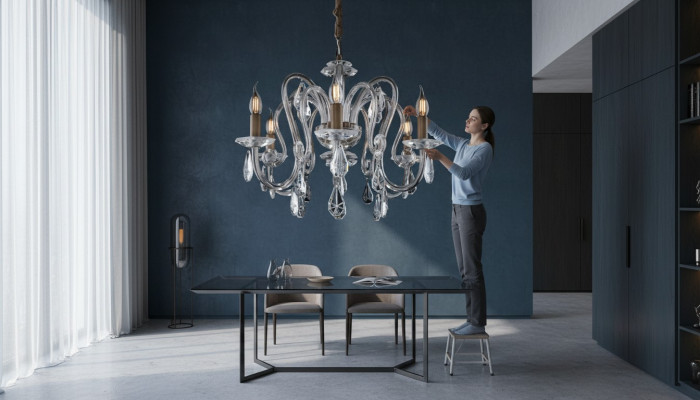 kryształowa żyrandol lampa wisząca Lampa sufitowa Bohemia z Lampa