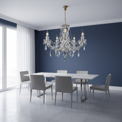 -Kryształowy żyrandol Luster Wisząca lampa Oświetlenie Oprawa Lampa Żyrandol Bohemia