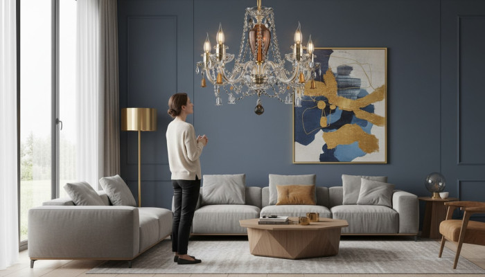 kryształowa żyrandol lampa wisząca Lampa sufitowa Bohemia Lampa