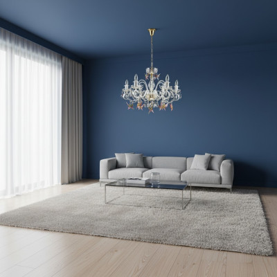 Projekt lampa wisząca Bohemia złote kryształy lampy żyrandol sufitowe.