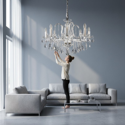 żyrandol Lampa Lampy kryształowe światła Czechy pokrywają żyrandol