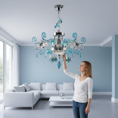 kryształowa Lampa Lampa Lampa sufitowa żyrandol Lampa Bohemia