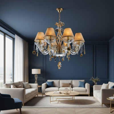 Żyrandol kryształowy lampa wisząca lampa Bohemia lampa sufitowa