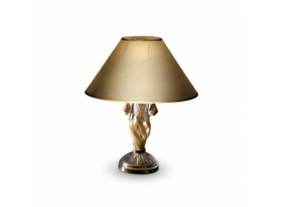 Lampa stołowa w stylu antycznym z kryształem
