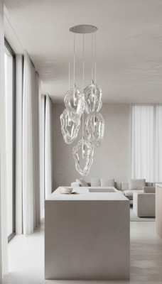 kryształ żyrandol Lampa sufitowa lampa wisząca lekka elitarna czeska muszle