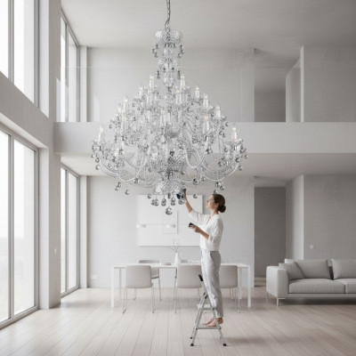 Kryształ żyrandol XXL Duża Lampa Osłona Lampa Lampa Osłona