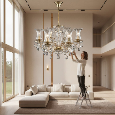 Żyrandol Lampa Lampa Żyrandol Kryształowe Lampy Oprawa sufitowa Żyrandol Bohemia.