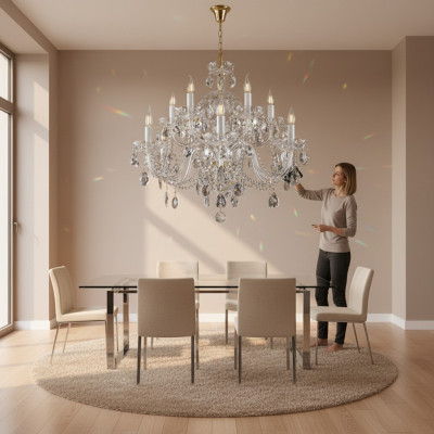 Bohemia Luster Kryształowa lampa żyrandol sufitowa lampa wisząca