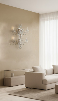 Lampa ścienna Bohemia żyrandol Lampa ścienna w stylu antycznym, nowa
