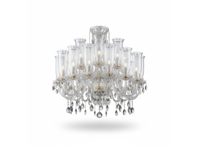 XXL Lampa 24x żyrandol Pałac Villa D'Este Światła kryształowej Lampy żyrandol