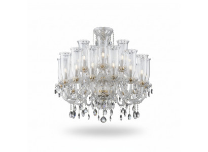 XXL Lampa 24x żyrandol Pałac Villa D'Este Światła kryształowej Lampy żyrandol