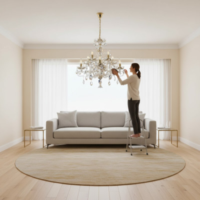 kryształ żyrandol Lampa sufitowa oświetlenie sufitowe Elite Bohemia