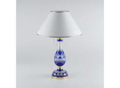Lampa stołowa w stylu antycznym z kryształami