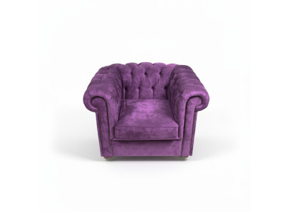 Chesterfield Fotel Couch Podkładka 1 miejsce do siedzenia Aksamit Design Couches Sofy