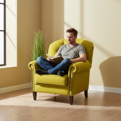 EarsFotel Fotel TV Krzesło Podkładka Sofa 1 miejsce siedzące Relaks Chesterfield