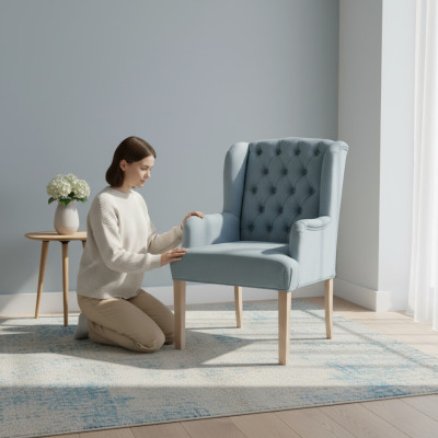 Nowoczesny komplet krzeseł designerskich x10 Podkładka Chesterfield Krzesła z ramą drewnianą