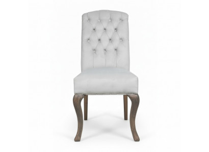 Designerski zestaw krzeseł tapicerowanych Chesterfield x4, luksusowe krzesła tekstylne, 4 sztuki