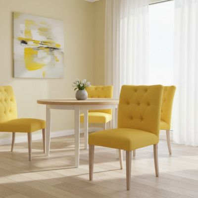Projektant Yellow Krzesła Chesterfield Ustawić Krzesło Hotel Zestaw 4 szt