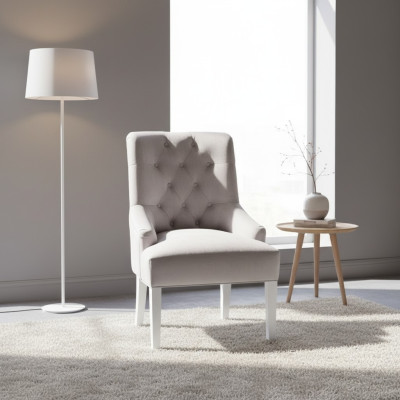 Szary Chesterfield Krzesła z Kołatką Elegancki Design Podkładka Hotel Krzesło Zestaw x6 Grupa