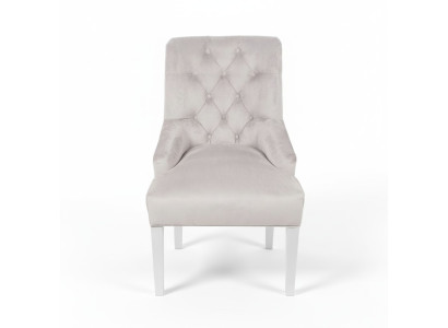 Szary Chesterfield Krzesła z Kołatką Elegancki Design Podkładka Hotel Krzesło Zestaw x6 Grupa