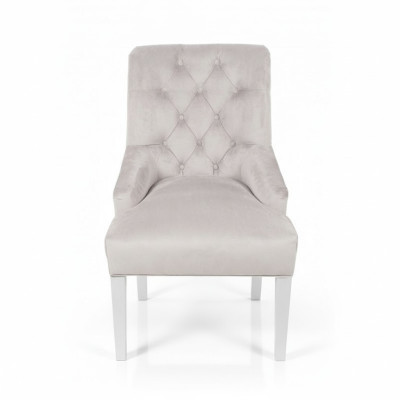 Szary Designer Chesterfield Krzesła Podkładka Krzesło Ustawić Krzesła Tekstylne x10 Zestaw Jednomiejscowy