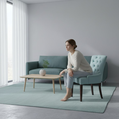 Klasyczny fotel Chesterfield Blue Krzesło Podkładka Fotel Włókienniczy