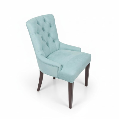 Klasyczny fotel Chesterfield Blue Krzesło Podkładka Fotel Włókienniczy