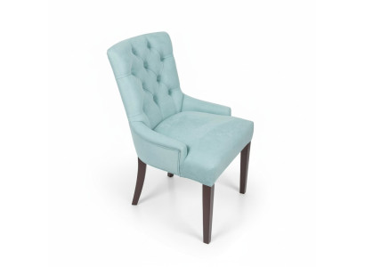 Klasyczny fotel Chesterfield Blue Krzesło Podkładka Fotel Włókienniczy