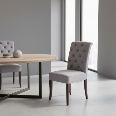 Design Chesterfield Krzesło Krzesła Hotel Ustawić Włókienniczy Podkładka Grupa 2x Zestaw