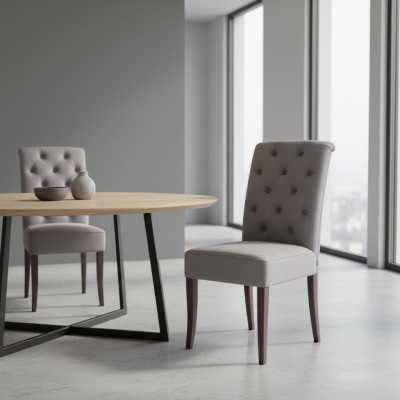 Chesterfield Krzesła Designerskie Ustawienie Grupa jadalnia Krzesła x8 foteli