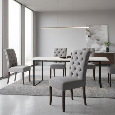 Design Chesterfield Krzesła Podkładka Ustawić Hotel Krzesło Włókienniczy Grupa