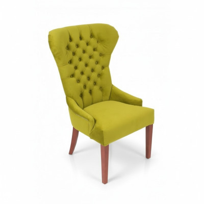 Klasyczny Chesterfield Green Krzesło Fotel Podkładka Włókienniczy Fotel Krzesła Materiał