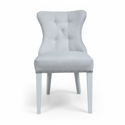 Projektant Szary Krzesła Chesterfield Design Podkładka Krzesło -Ustaw Zestaw 4 szt