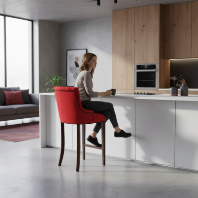 Hokery barowe krzesło barowe Aksamit Materiał Design krzesła barowe Bar Stołek zestaw 8 blatów Krzesła