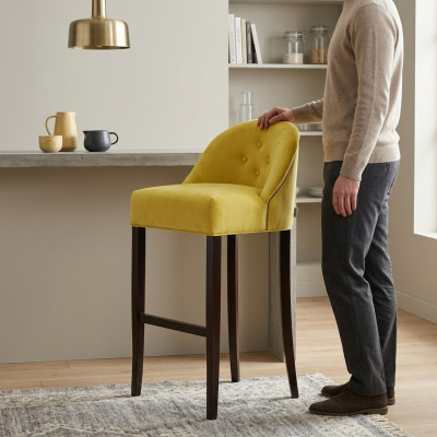 Hokery barowe Krzesło barowe zestaw 2 designerskich krzeseł barowych Stołek barowy Krzesła Materiał