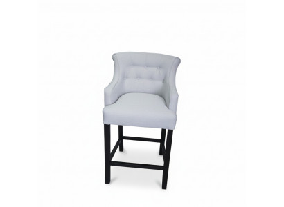 Designerskie stołki barowe Szary Chesterfield x4 Projektant Krzesło - Zestaw Podkładka do foteli