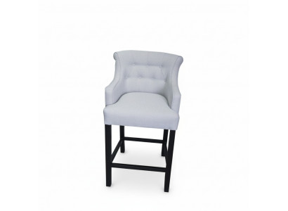 Szary stołek barowy Krzesło barowe Designer Materiał Design Zestaw 8 krzeseł wypoczynkowych