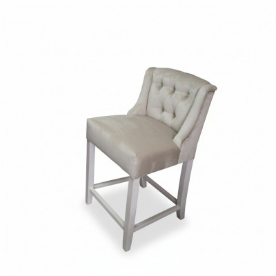Taupe Chesterfield Stołki Barowe Designerskie Krzesła Barowe Zestaw 6 Krzesła