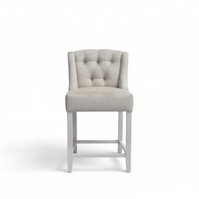 Beżowe stołki barowe Krzesła barowe Zestaw 10 krzeseł barowych Material Design Chesterfield Krzesła